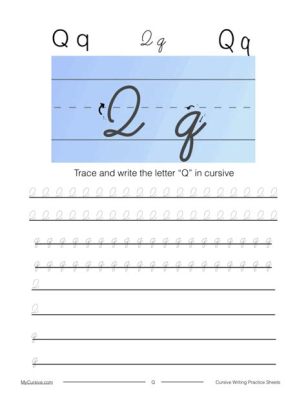 how to make a cursive q: exploring the art of cursive writing